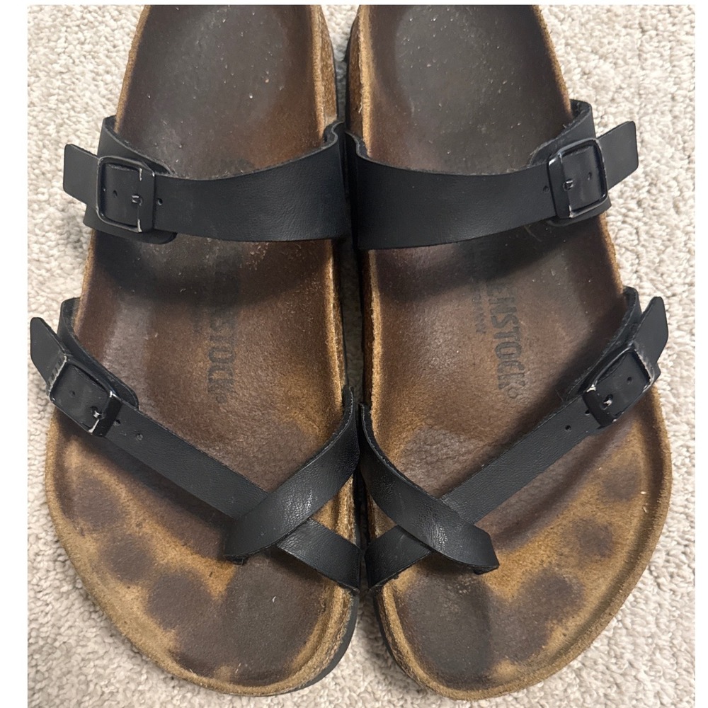 Birkenstock Mayari Women's Black Size 40 Pre-Owned Worn Vintage Vibes - Picture 4 of 7
